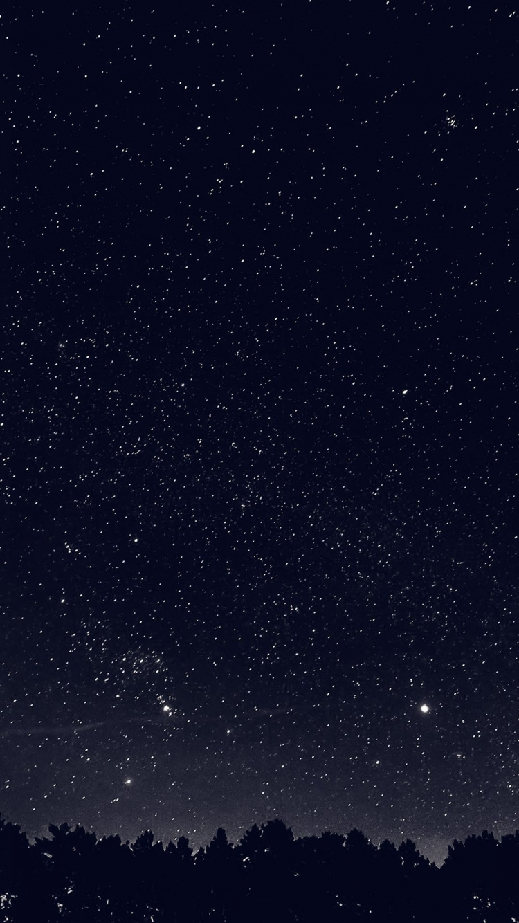 Stars in The Sky During Night Time. Wallpaper in 750x1334 Resolution