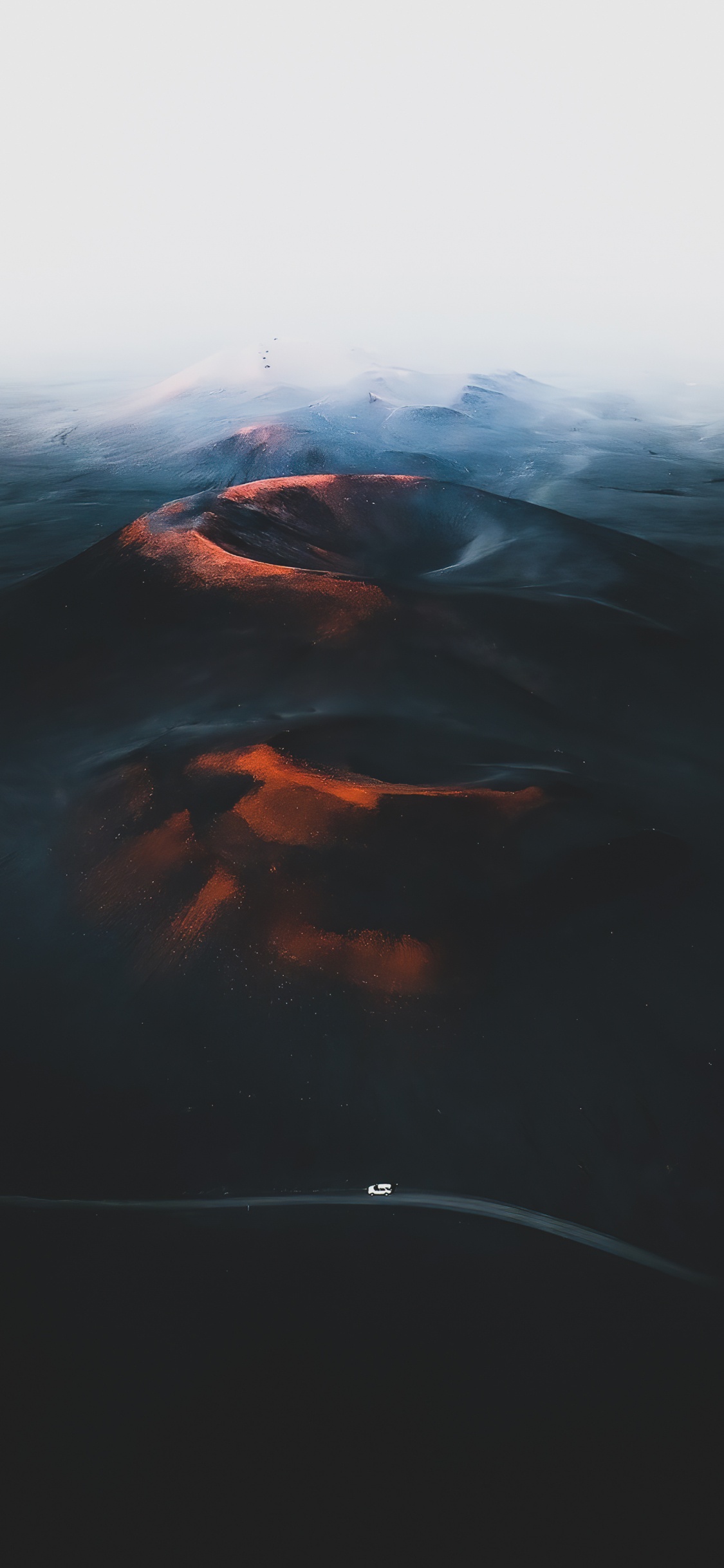 Shield Volcano, Cloud, Mountain, Slope, Dusk. Wallpaper in 1125x2436 Resolution