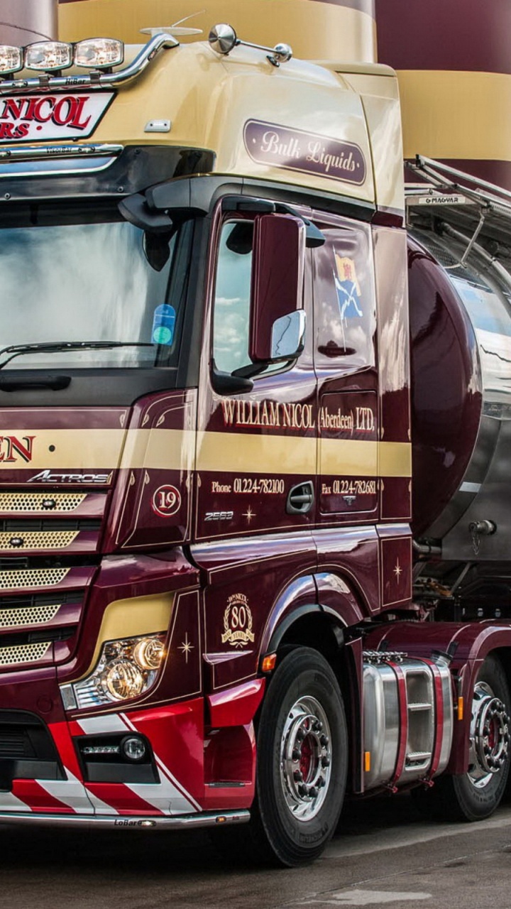 Mercedes-Benz Actros, Mercedes-benz, Mercedes-Benz Kurzhauben-LKW, Volvo Trucks, Car. Wallpaper in 720x1280 Resolution