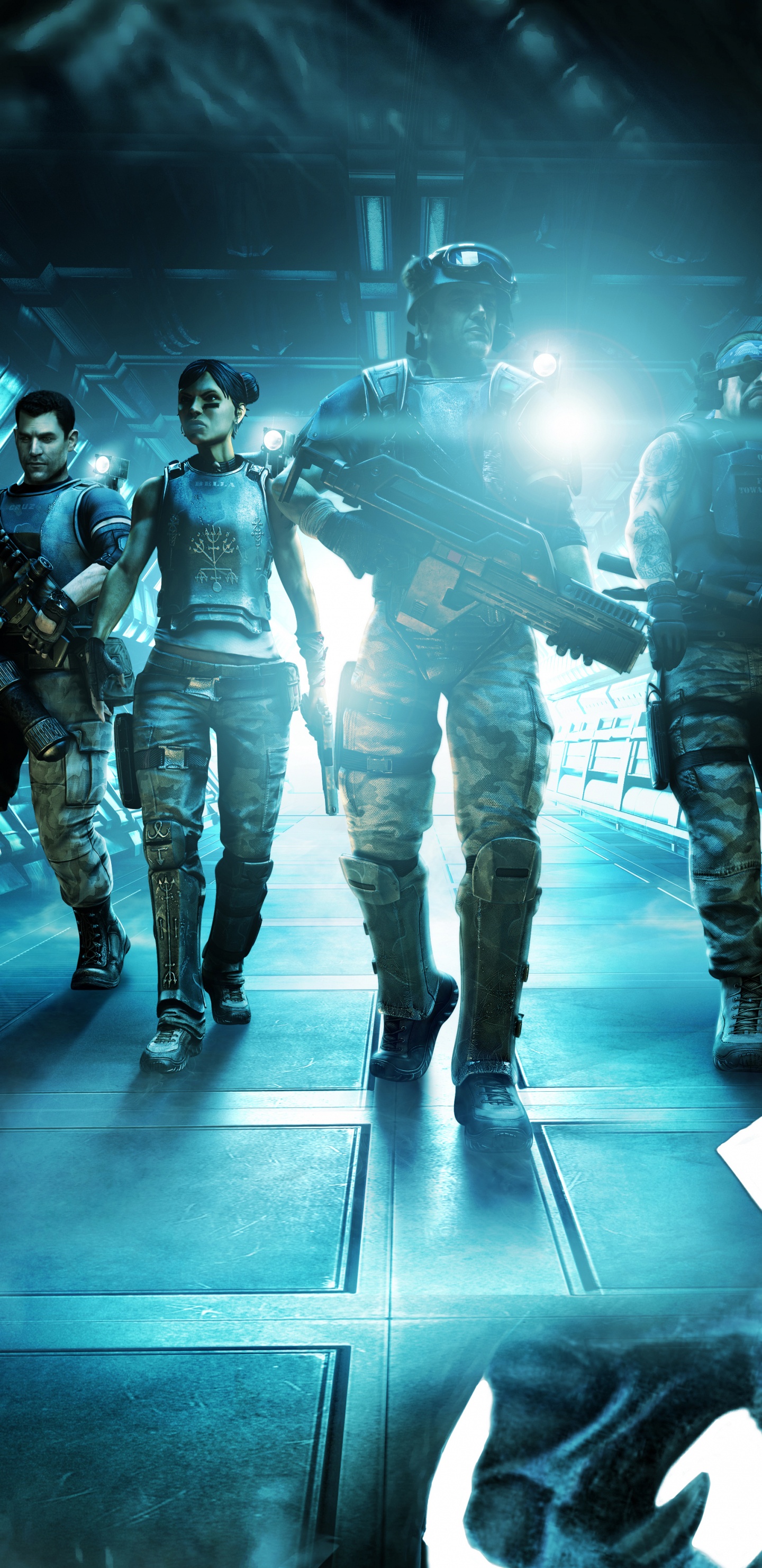 Aliens Colonial Marines, Grafik-design, Digital Compositing, Games, Fiktion. Wallpaper in 1440x2960 Resolution