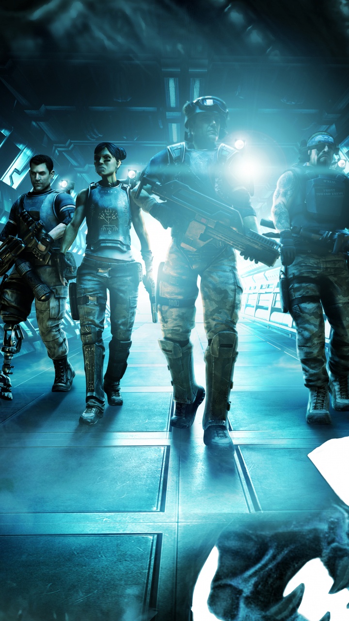 Aliens Colonial Marines, Grafik-design, Digital Compositing, Games, Fiktion. Wallpaper in 720x1280 Resolution