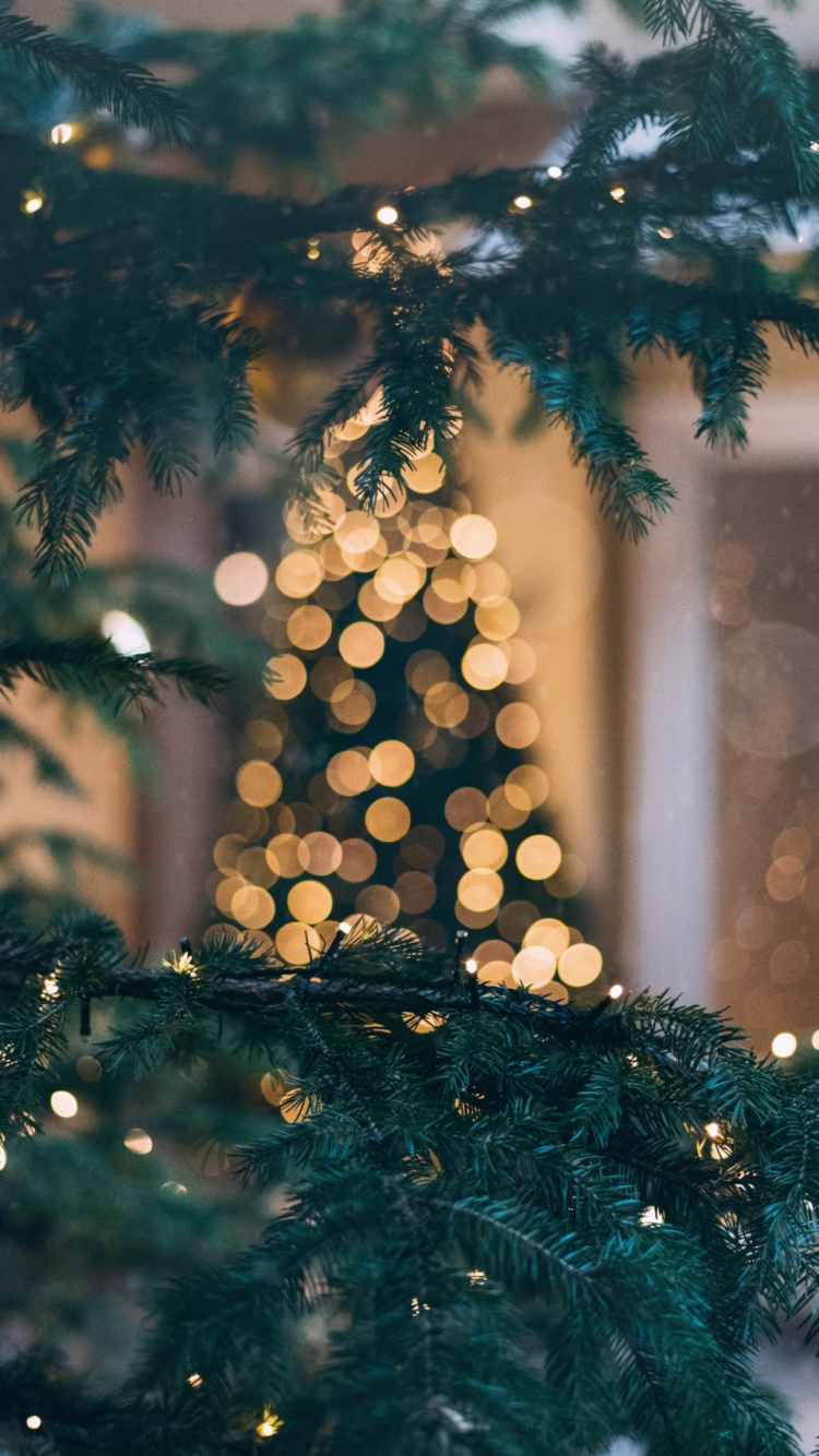 Nouvelle Année, Esthétique, Art, Arbre de Noël, Ornement de Noël. Wallpaper in 750x1334 Resolution