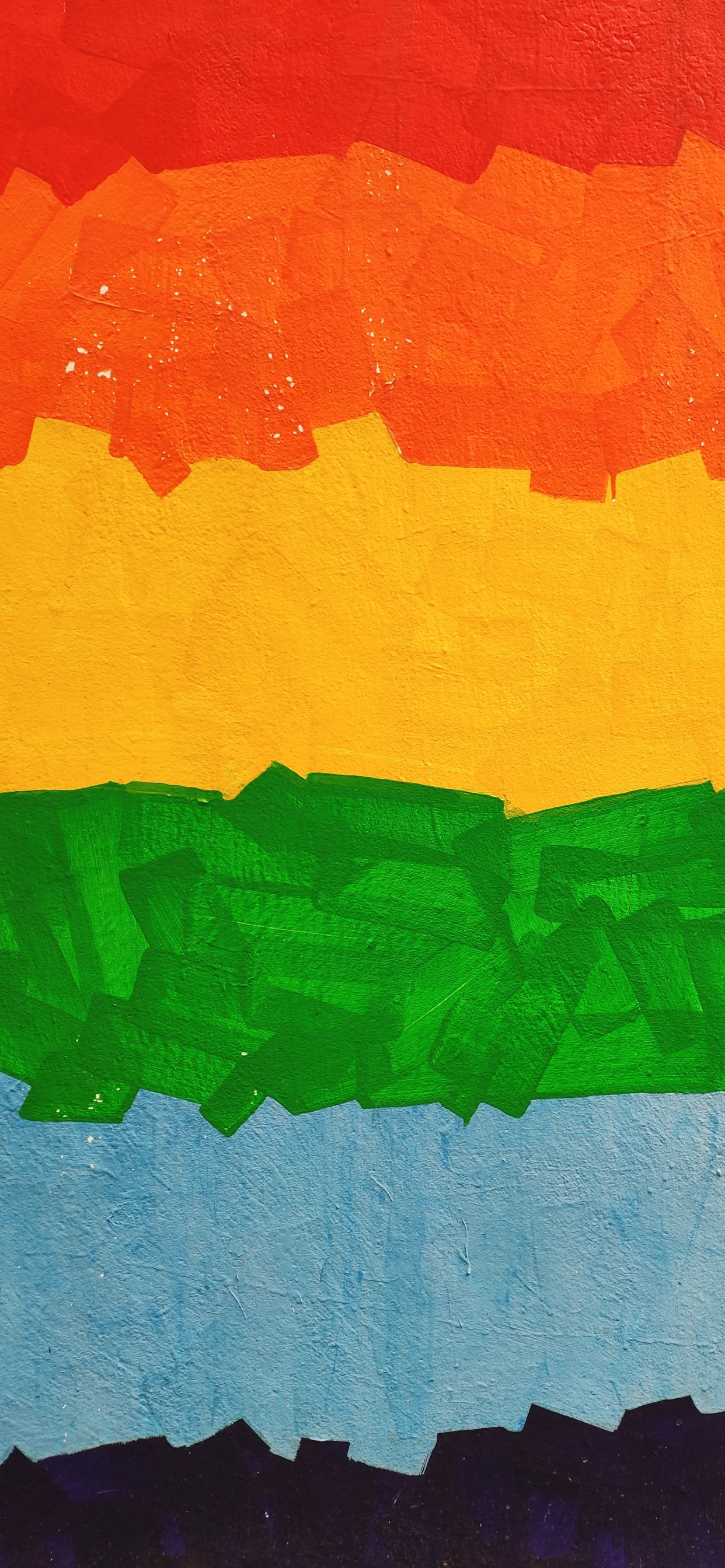 Green Yellow and Orange Abstract Painting. Wallpaper in 1242x2688 Resolution