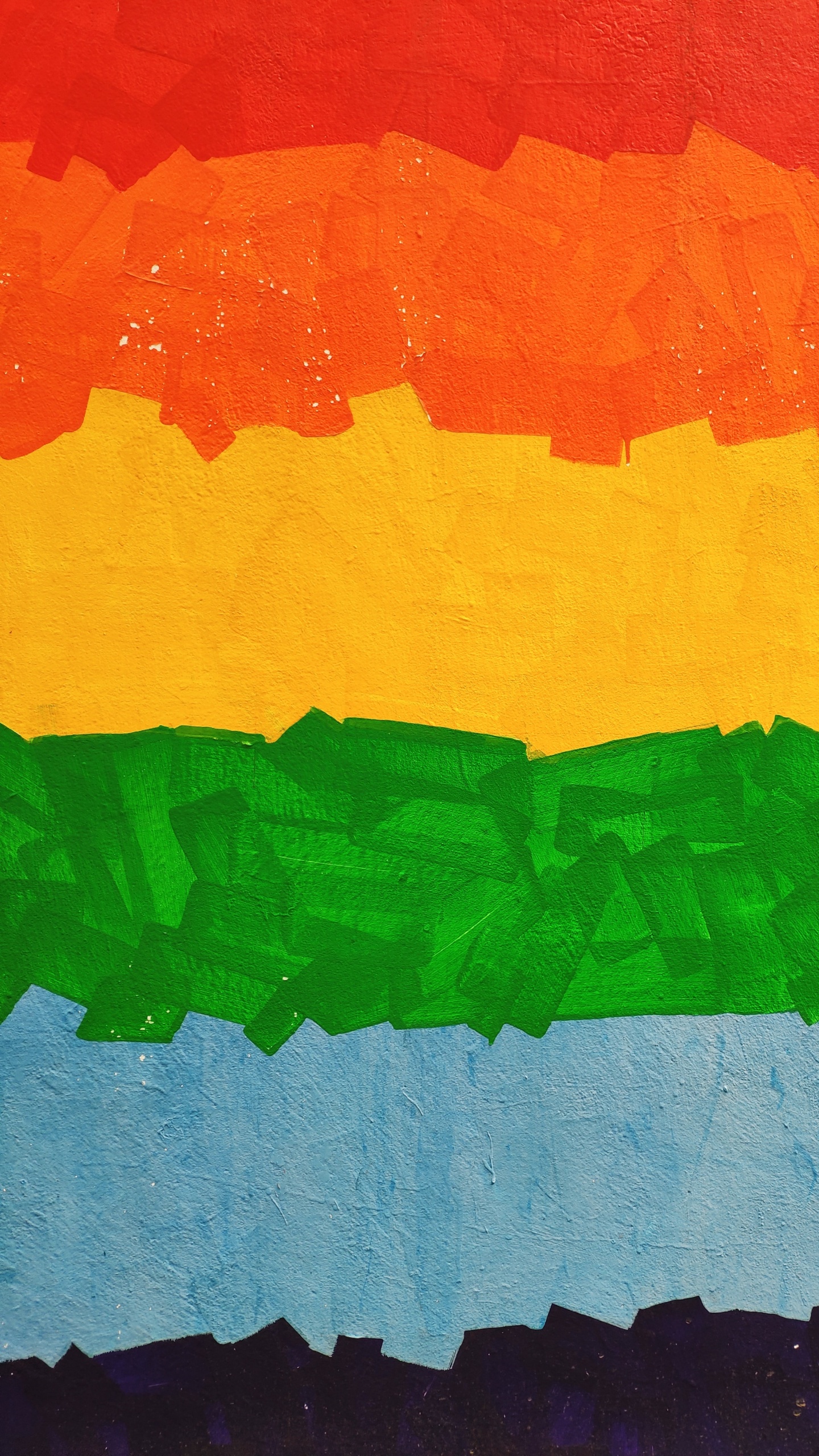 Grün Gelb Und Orange Abstrakte Malerei. Wallpaper in 1440x2560 Resolution