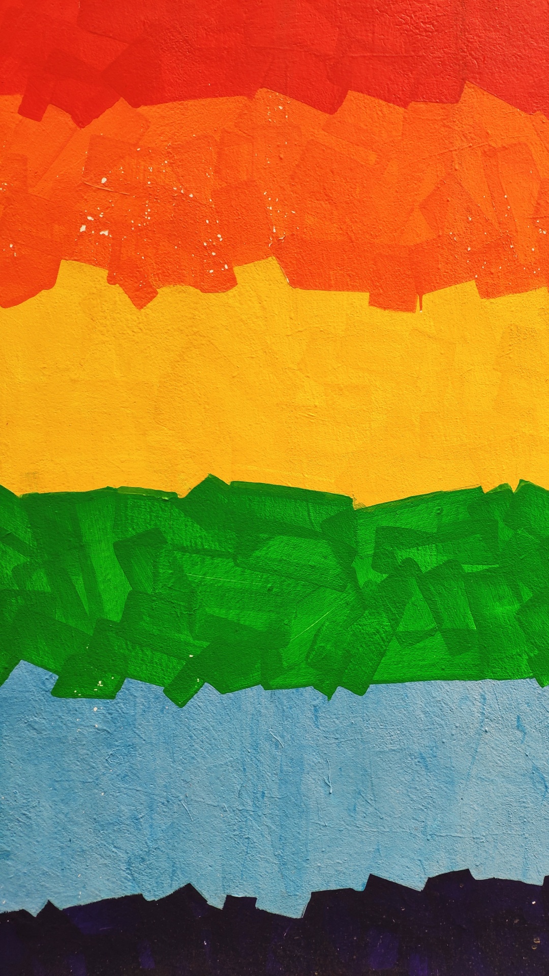 Pintura Abstracta Verde Amarillo y Naranja. Wallpaper in 1080x1920 Resolution