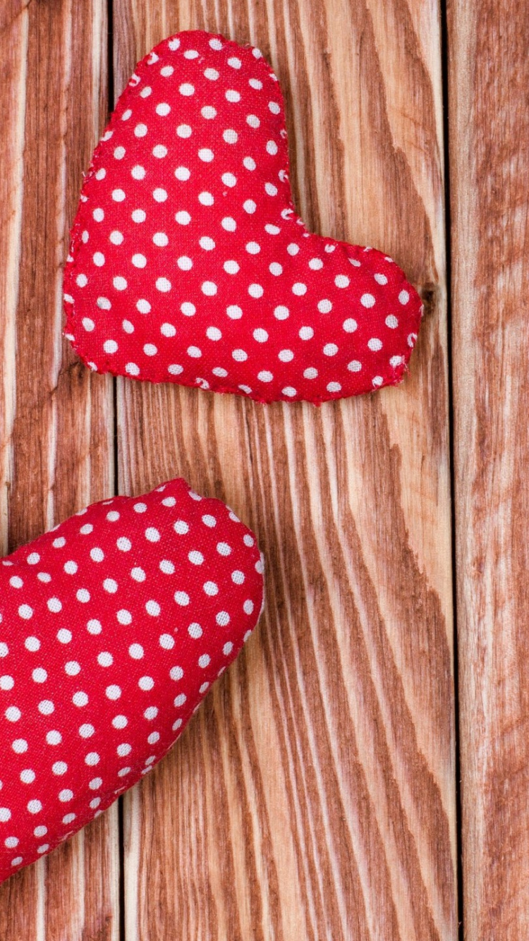 Cœur, Conception, Pois, Peach. Wallpaper in 750x1334 Resolution