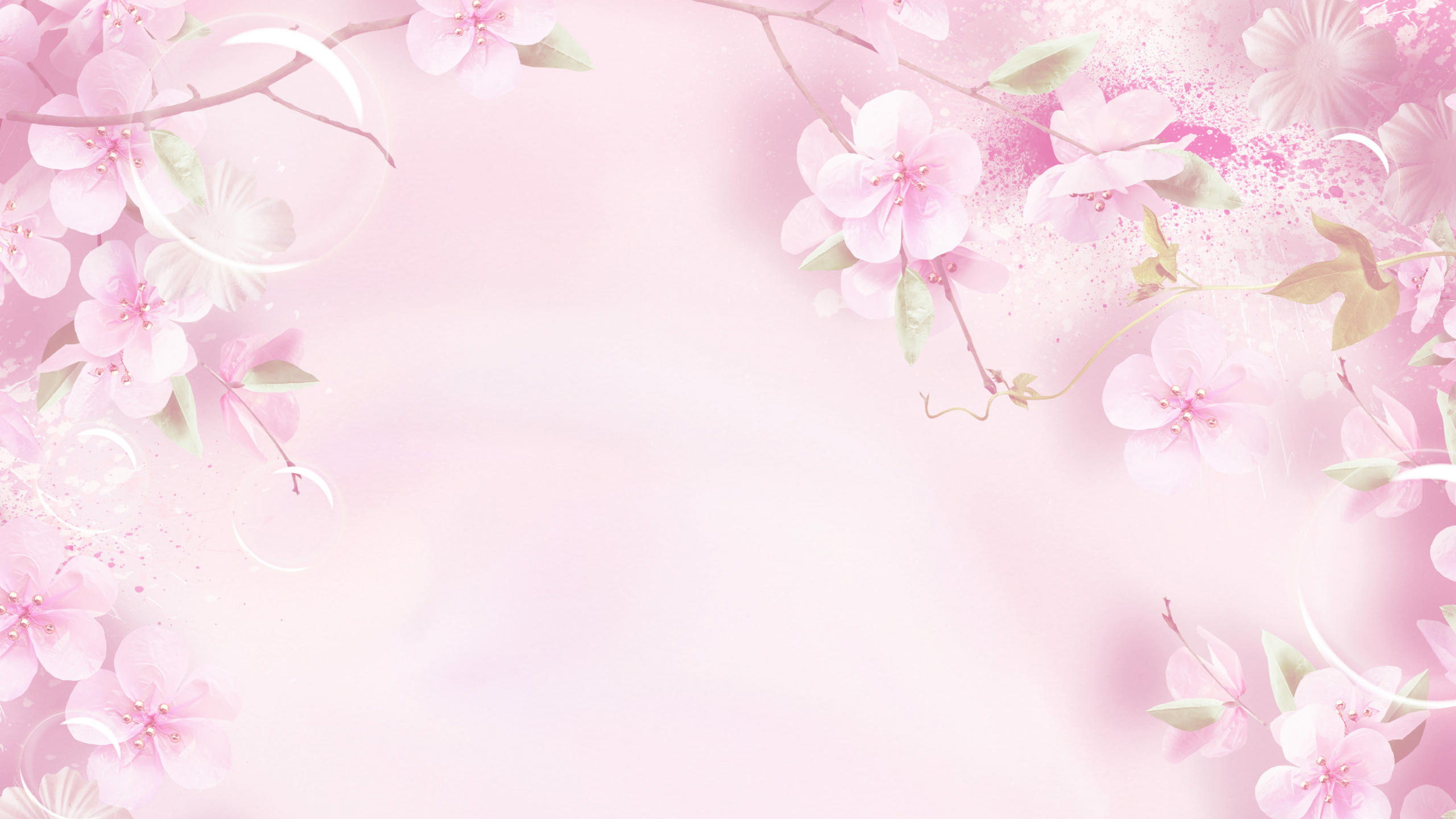 Textile Floral Rose et Blanc. Wallpaper in 2560x1440 Resolution