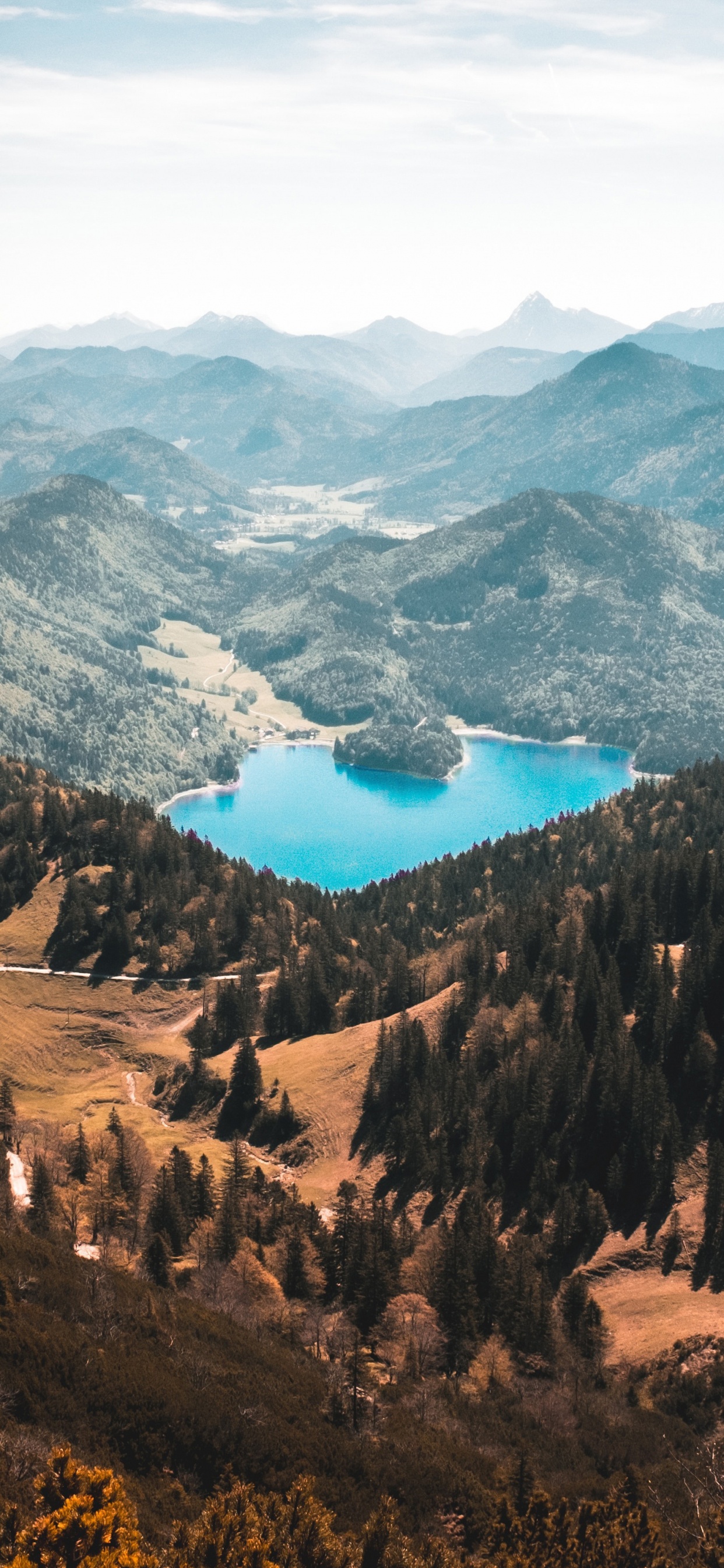 Aerial View of Mountains and Trees During Daytime. Wallpaper in 1242x2688 Resolution
