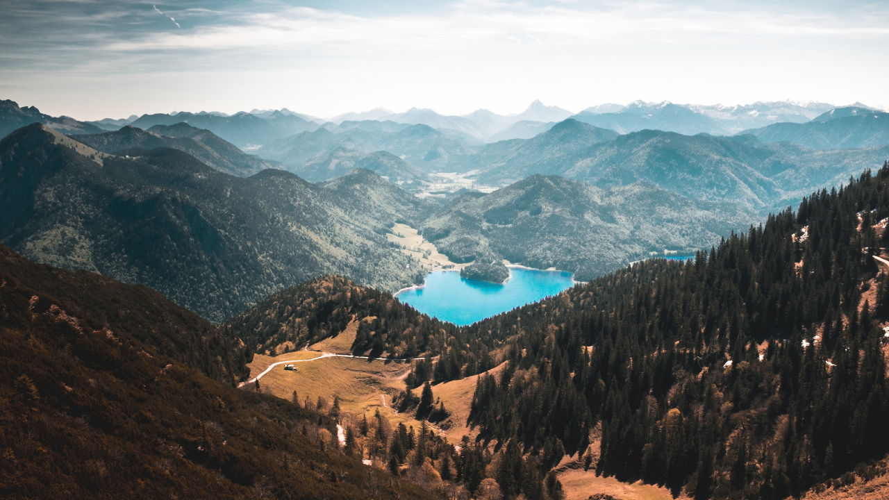 Aerial View of Mountains and Trees During Daytime. Wallpaper in 1280x720 Resolution