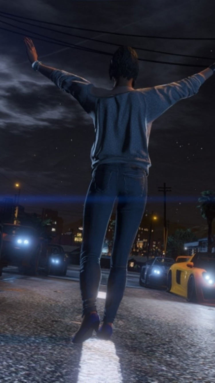 Grand Theft Auto v, Grand Theft Auto Online, Rockstar Games, Playstation 4, Xbox One. Wallpaper in 750x1334 Resolution
