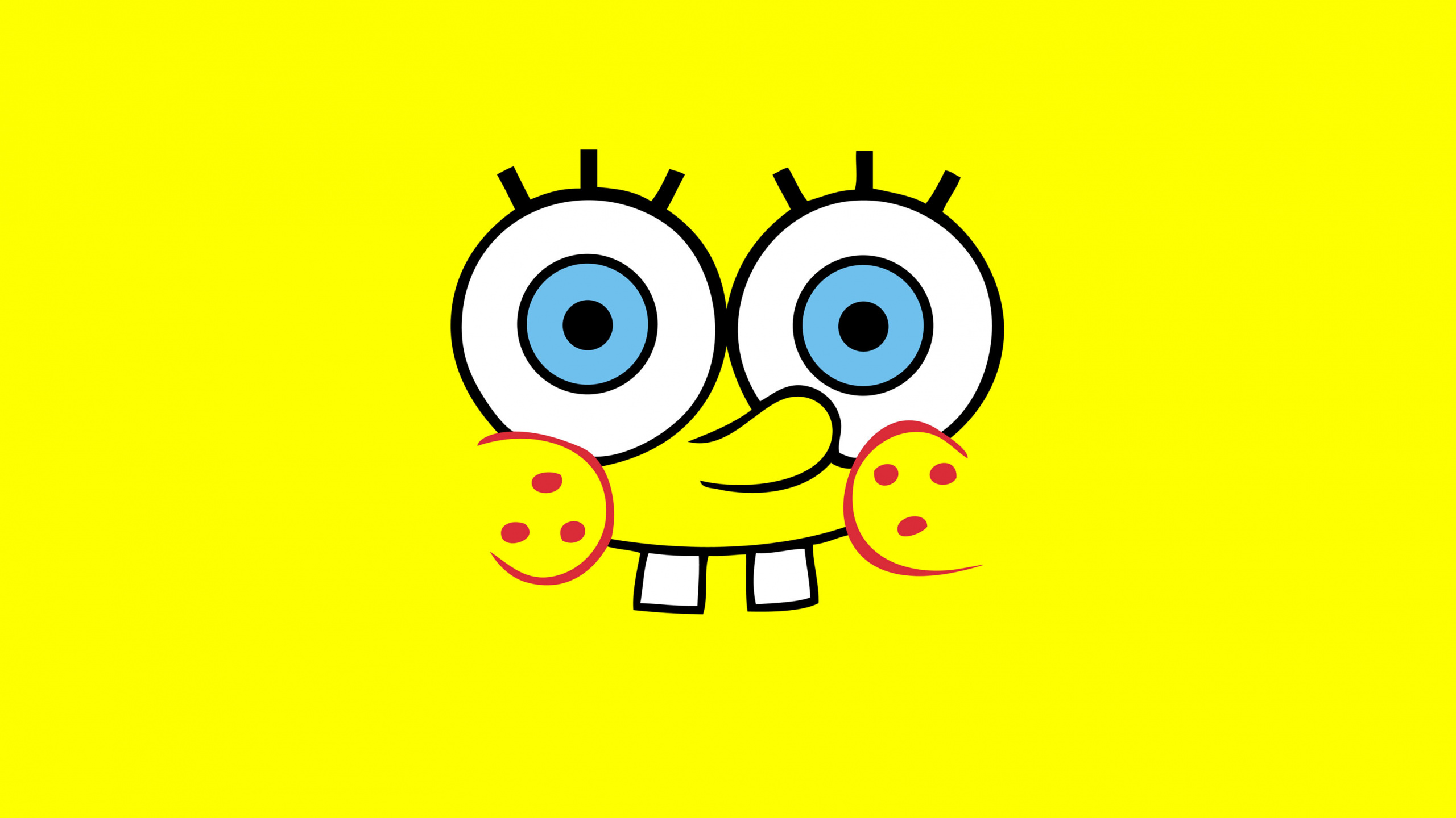 Gelbe Und Weiße Emoji-Abbildung. Wallpaper in 2560x1440 Resolution