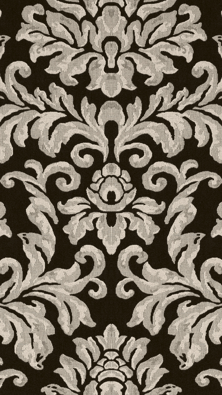 Black and White Floral Textile. Wallpaper in 750x1334 Resolution