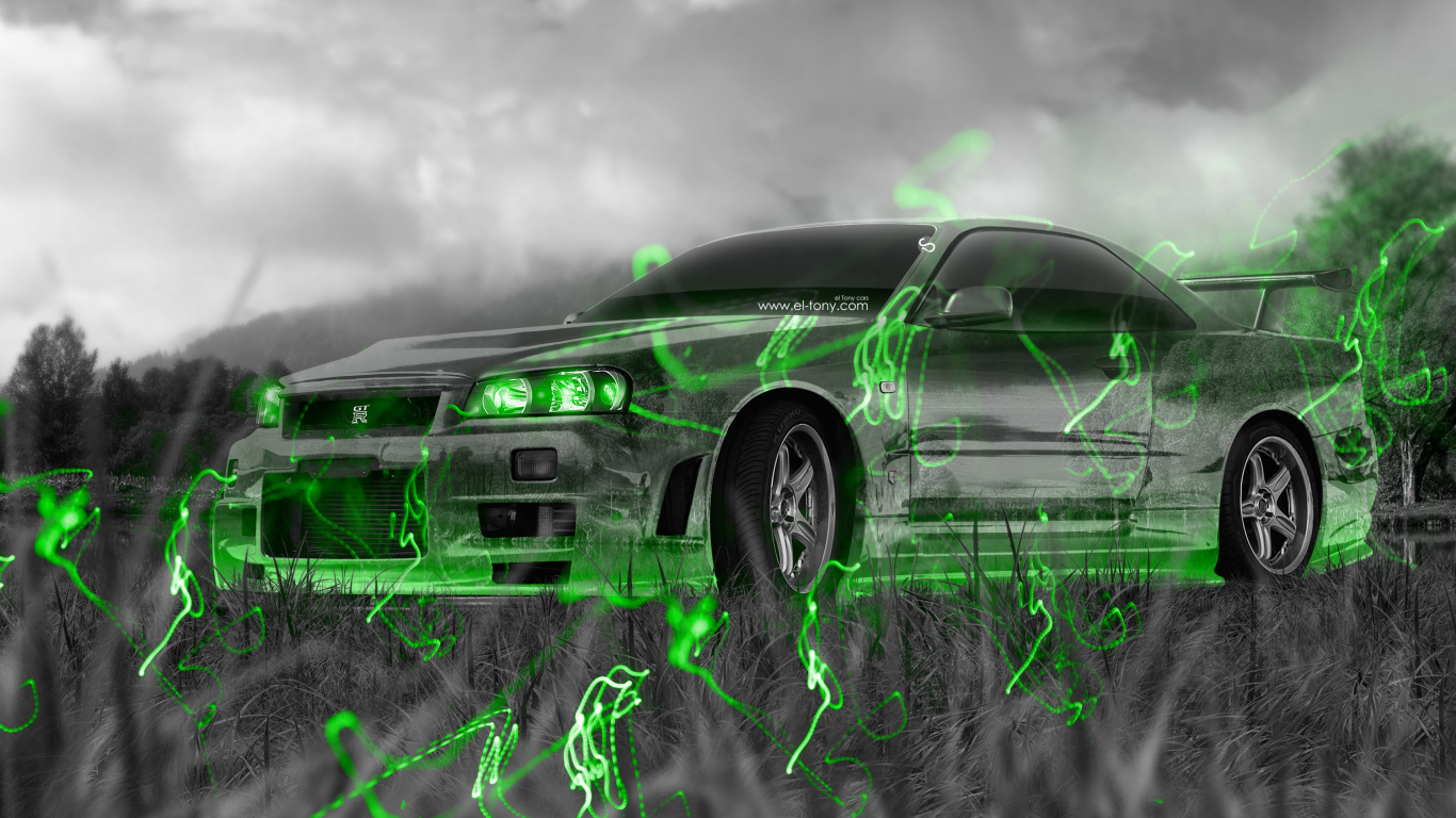 Black Bmw m 3 Coupe on Green Grass Field. Wallpaper in 1366x768 Resolution
