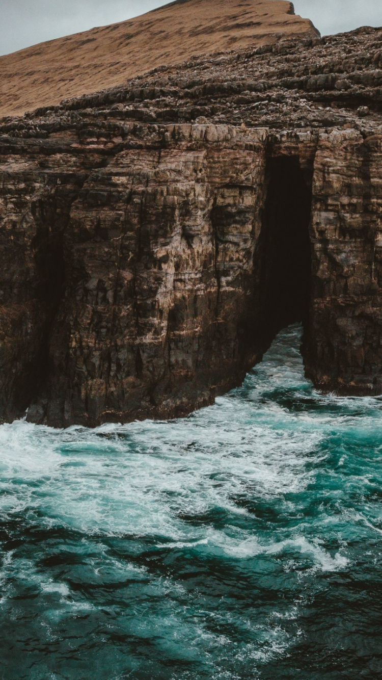 悬崖, 形成, 水资源, 地形, 智能手机 壁纸 750x1334 允许