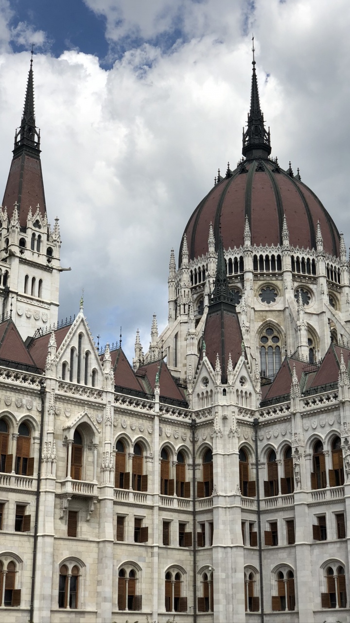 Budapest, Hungarian Parliament Building, Architecture, Facade, Dome. Wallpaper in 720x1280 Resolution