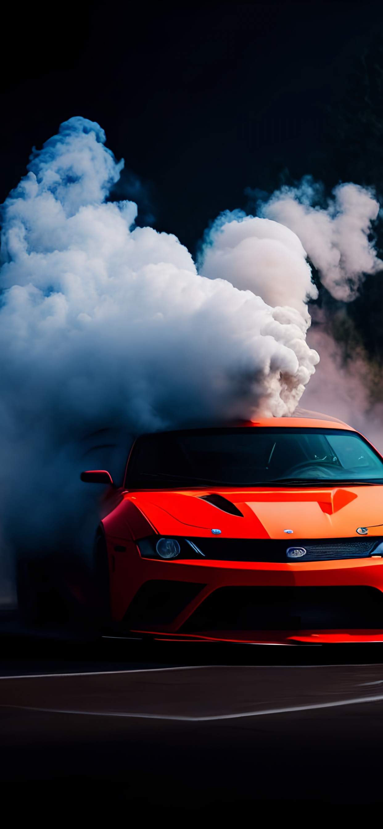 Humo, Coche, Un Segmento, Carro de Lujo, Supercoche. Wallpaper in 1242x2688 Resolution