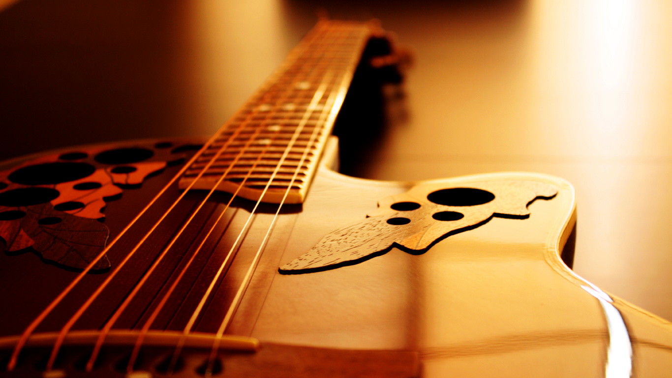 Guitar, Acoustic Guitar, String Instrument, Musical Instrument, Plucked String Instruments. Wallpaper in 1366x768 Resolution