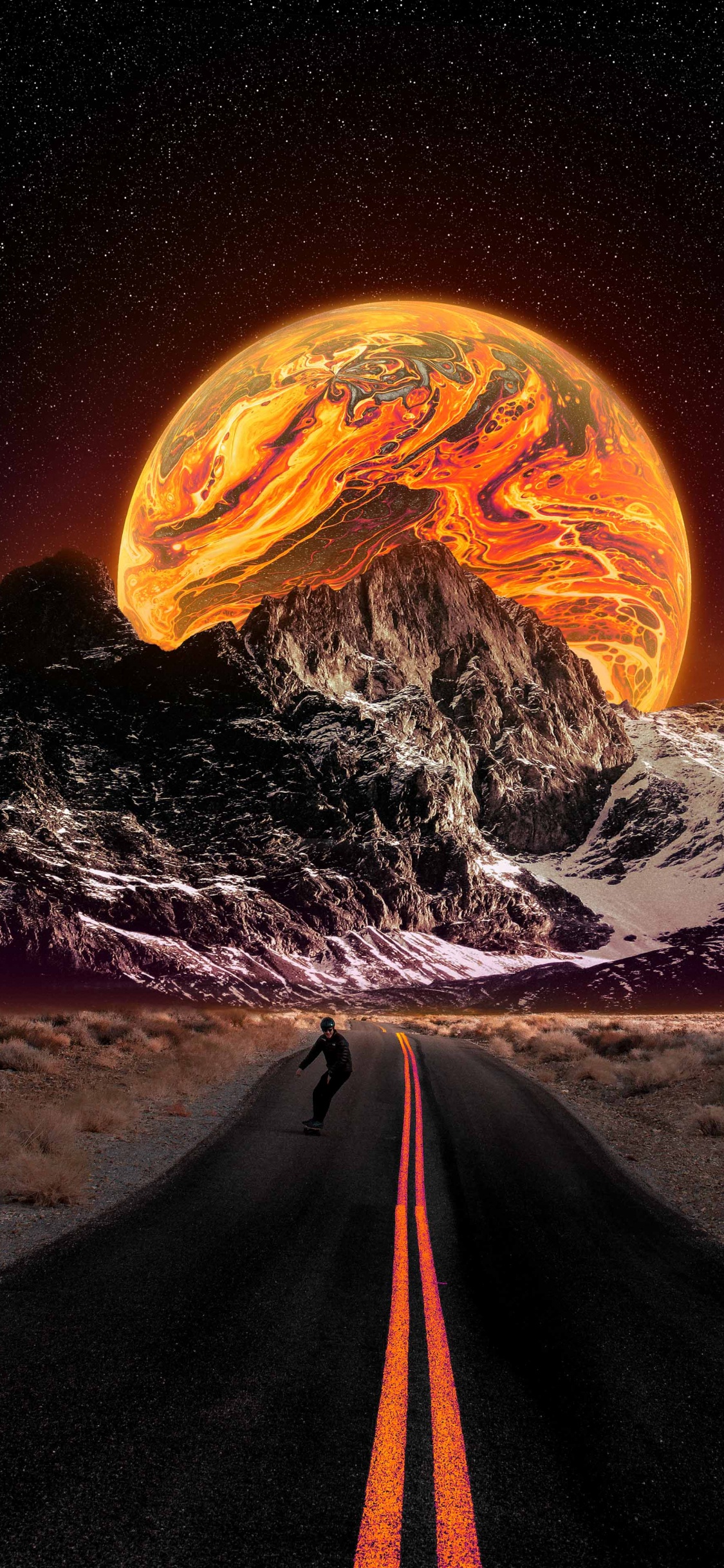 Atmosphere, Moon, World, Light, Nature. Wallpaper in 1125x2436 Resolution