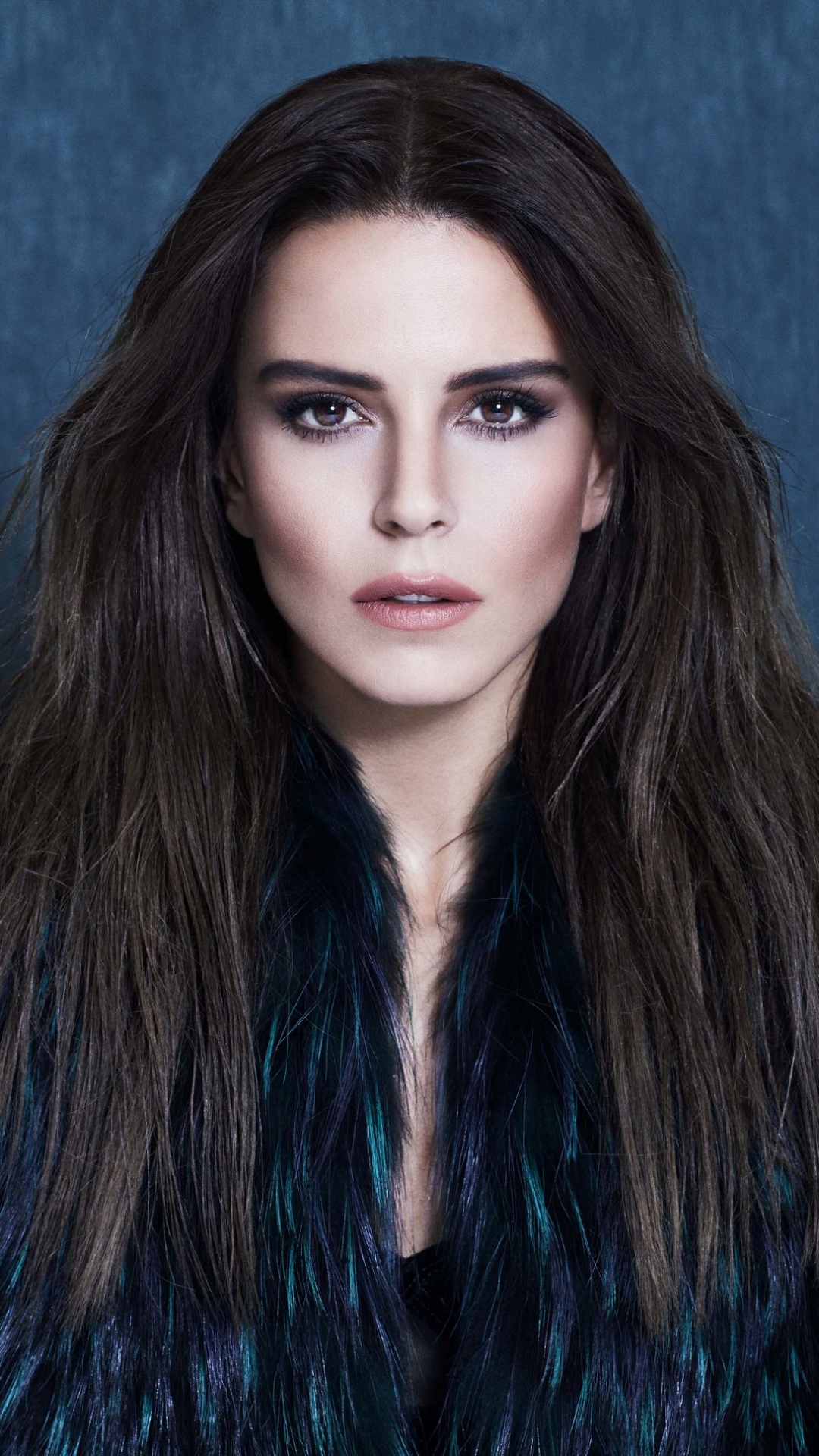 Haar, Gesicht, Schönheit, Lange Haare, Blau. Wallpaper in 1080x1920 Resolution