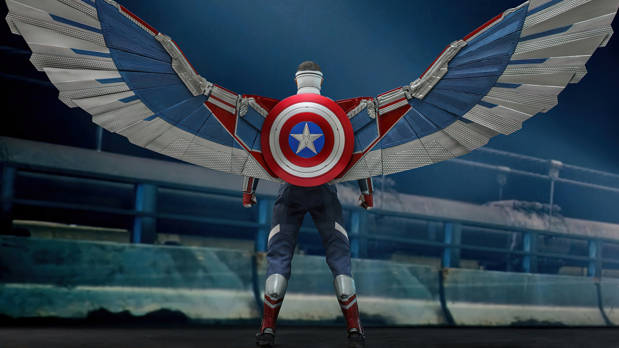Falcon, Captain America, Sam Wilson, Heiße Spielzeuge, Bucky Barnes. Wallpaper in 2560x1440 Resolution