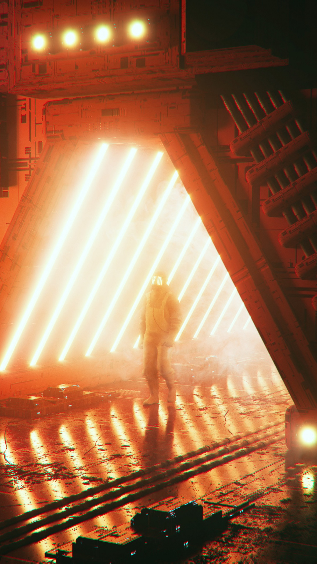 White Statue in The Middle of a Building. Wallpaper in 1080x1920 Resolution