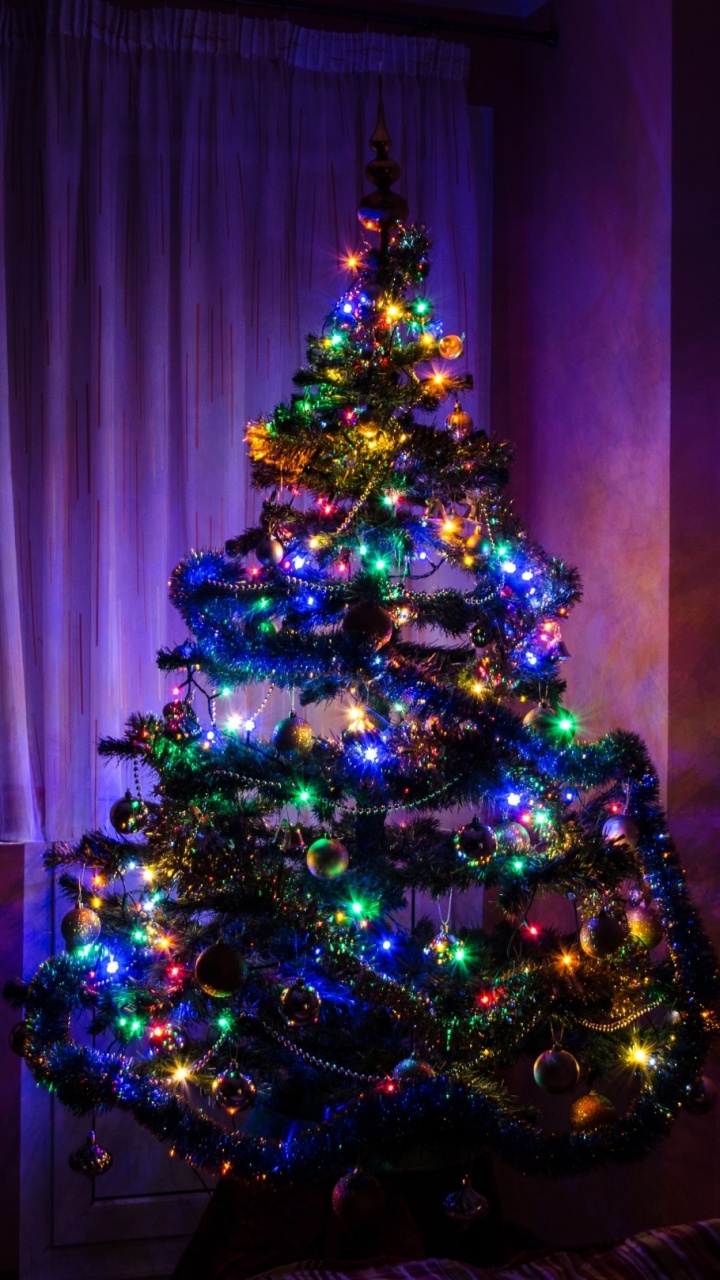 New Year, Christmas Day, Christmas Tree, Christmas, Christmas Decoration. Wallpaper in 720x1280 Resolution