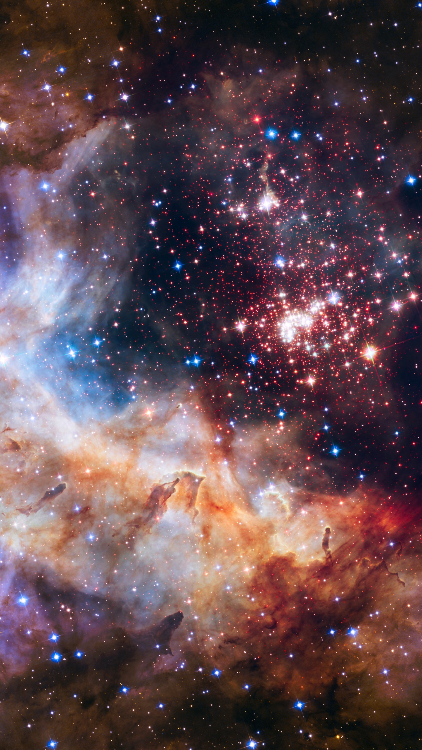 Pilares de la Creación, el Telescopio Espacial Hubble, Telescopio, Observatorio Europeo Austral, la Astronomía. Wallpaper in 1440x2560 Resolution