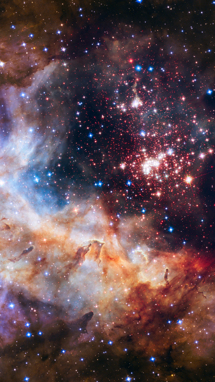 Pilares de la Creación, el Telescopio Espacial Hubble, Telescopio, Observatorio Europeo Austral, la Astronomía. Wallpaper in 750x1334 Resolution