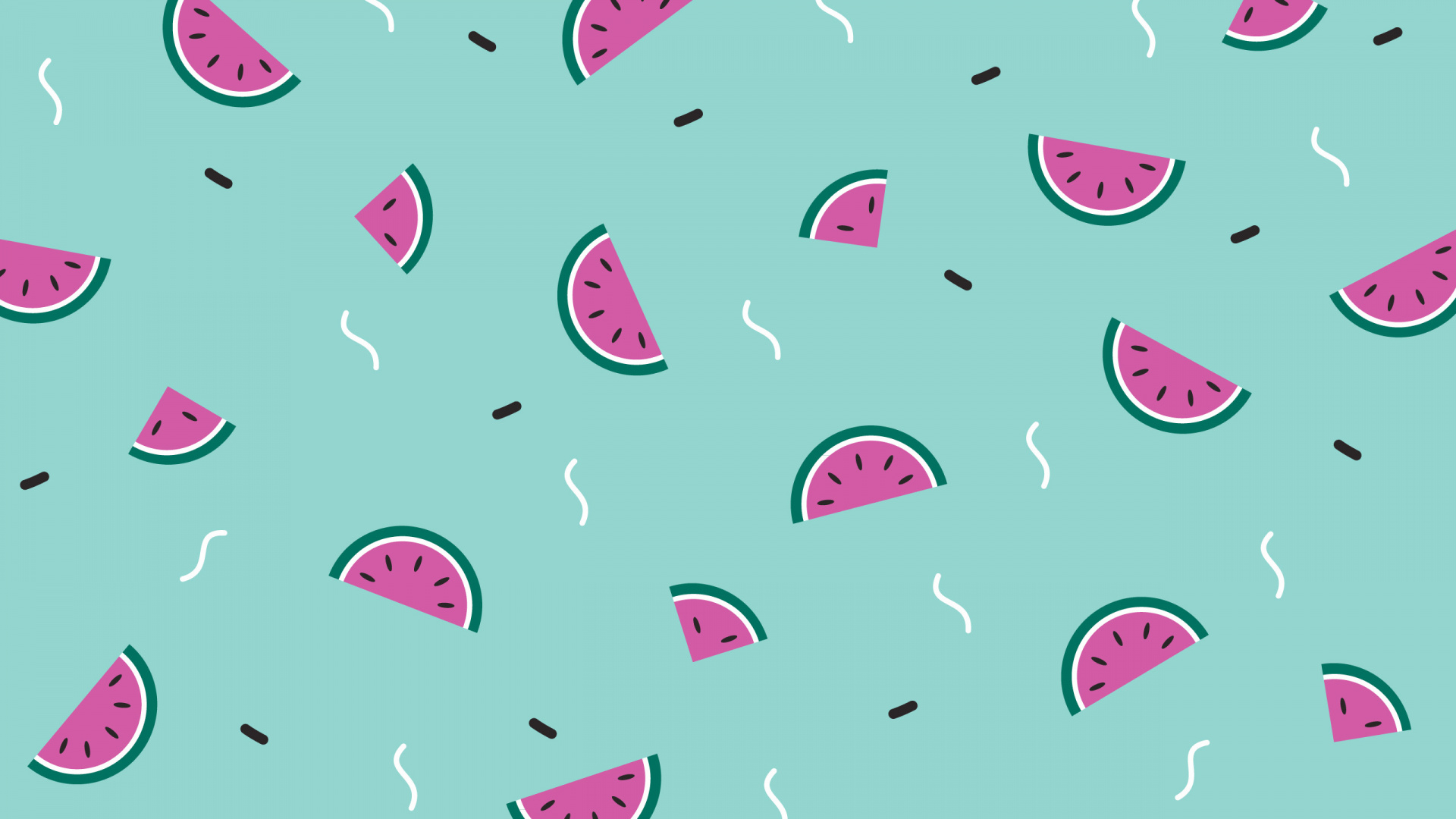 Rosa Und Grüne Herzillustration. Wallpaper in 1920x1080 Resolution