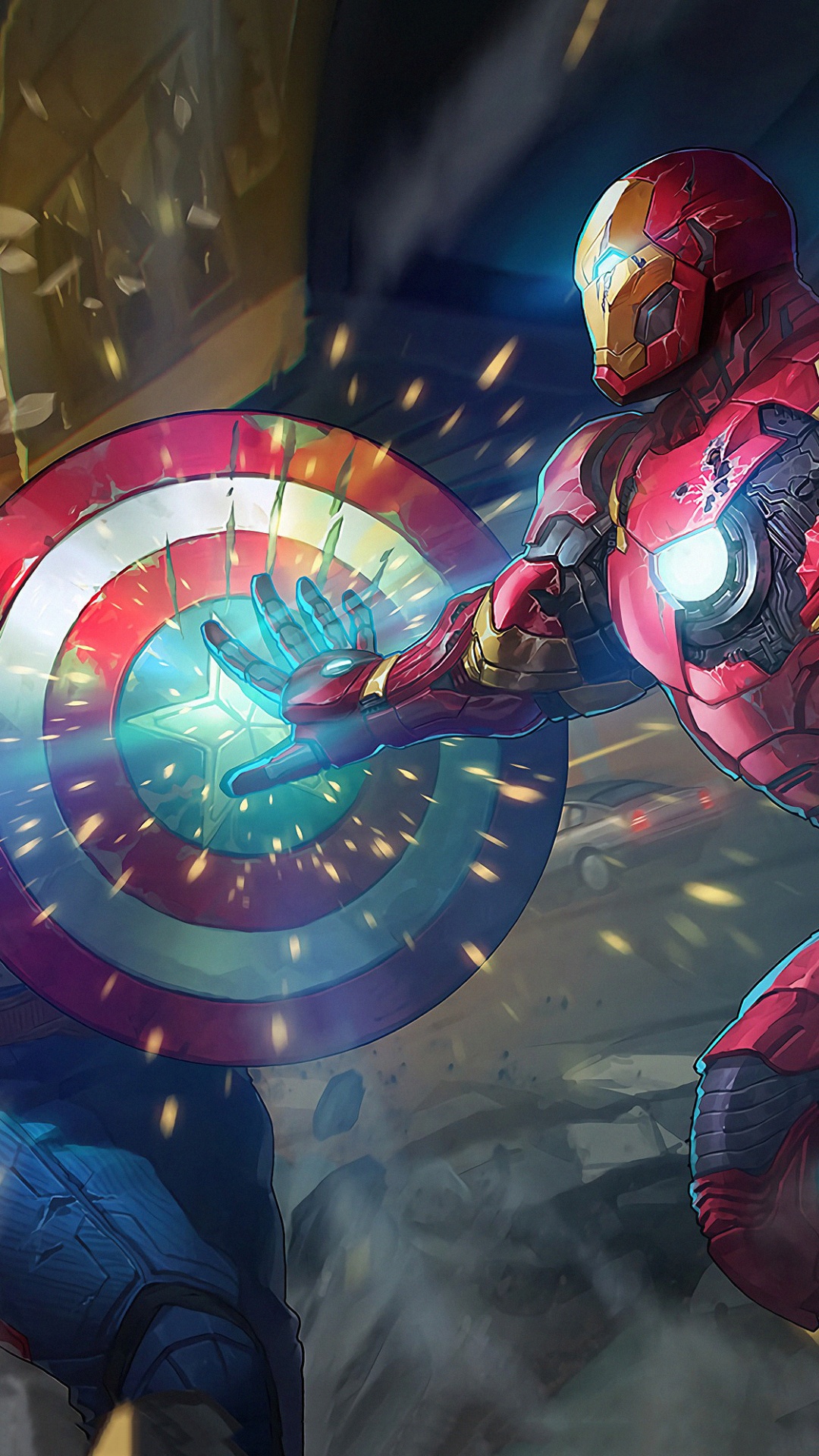 Man in Blue and Red Spider Man Costume. Wallpaper in 1080x1920 Resolution