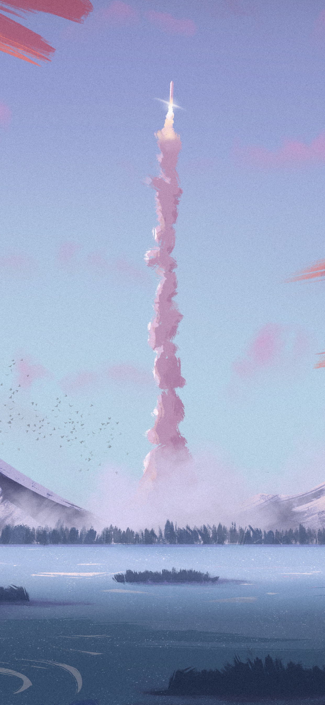 Anime, Mejor Paisaje de Dibujo, Dibujo, la Pintura de Paisaje, Arte. Wallpaper in 1242x2688 Resolution