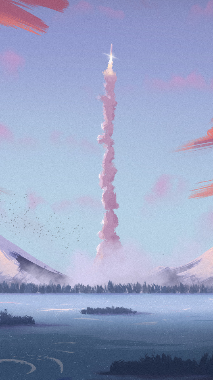 Anime, Mejor Paisaje de Dibujo, Dibujo, la Pintura de Paisaje, Arte. Wallpaper in 750x1334 Resolution