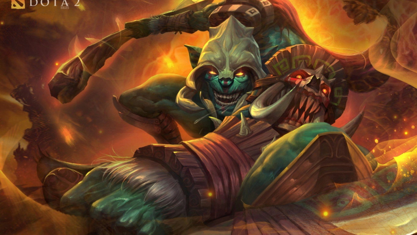 Dota 2, Juego de Pc, la Mitología, la Ficción, Video. Wallpaper in 1366x768 Resolution