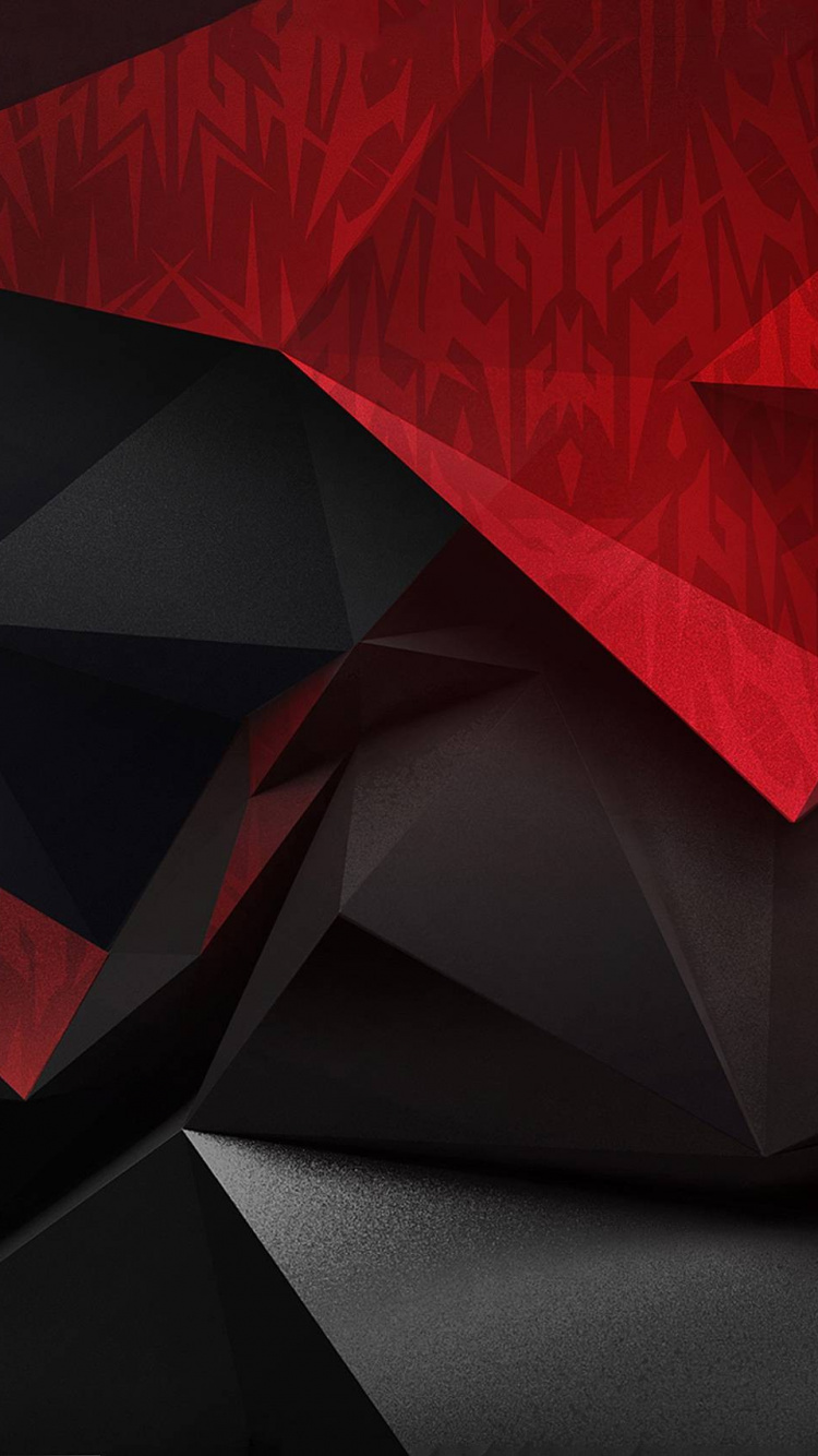 Arte Abstracto Rojo y Negro. Wallpaper in 750x1334 Resolution