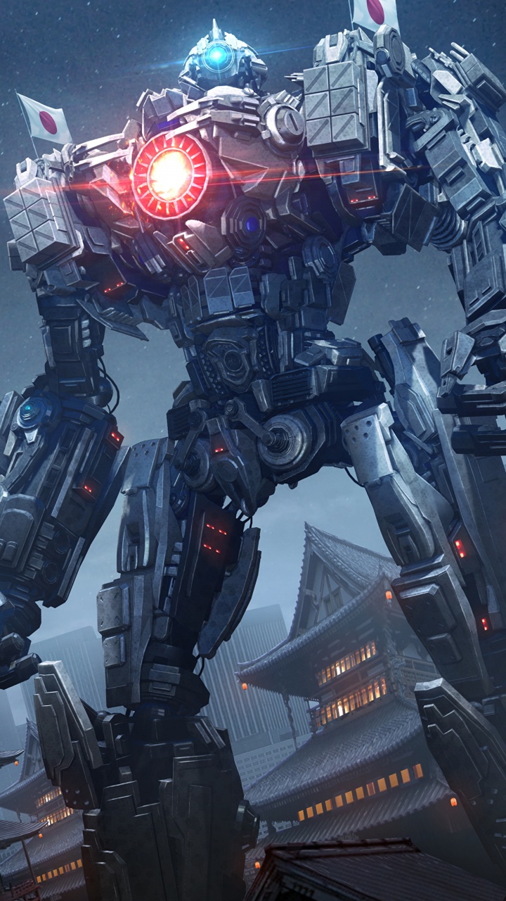 Black and Red Robot Toy. Wallpaper in 720x1280 Resolution