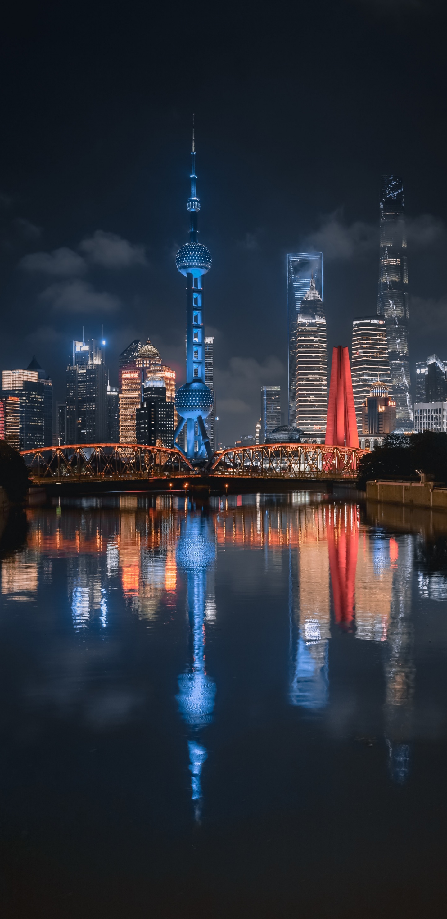 City Skyline During Night Time. Wallpaper in 1440x2960 Resolution