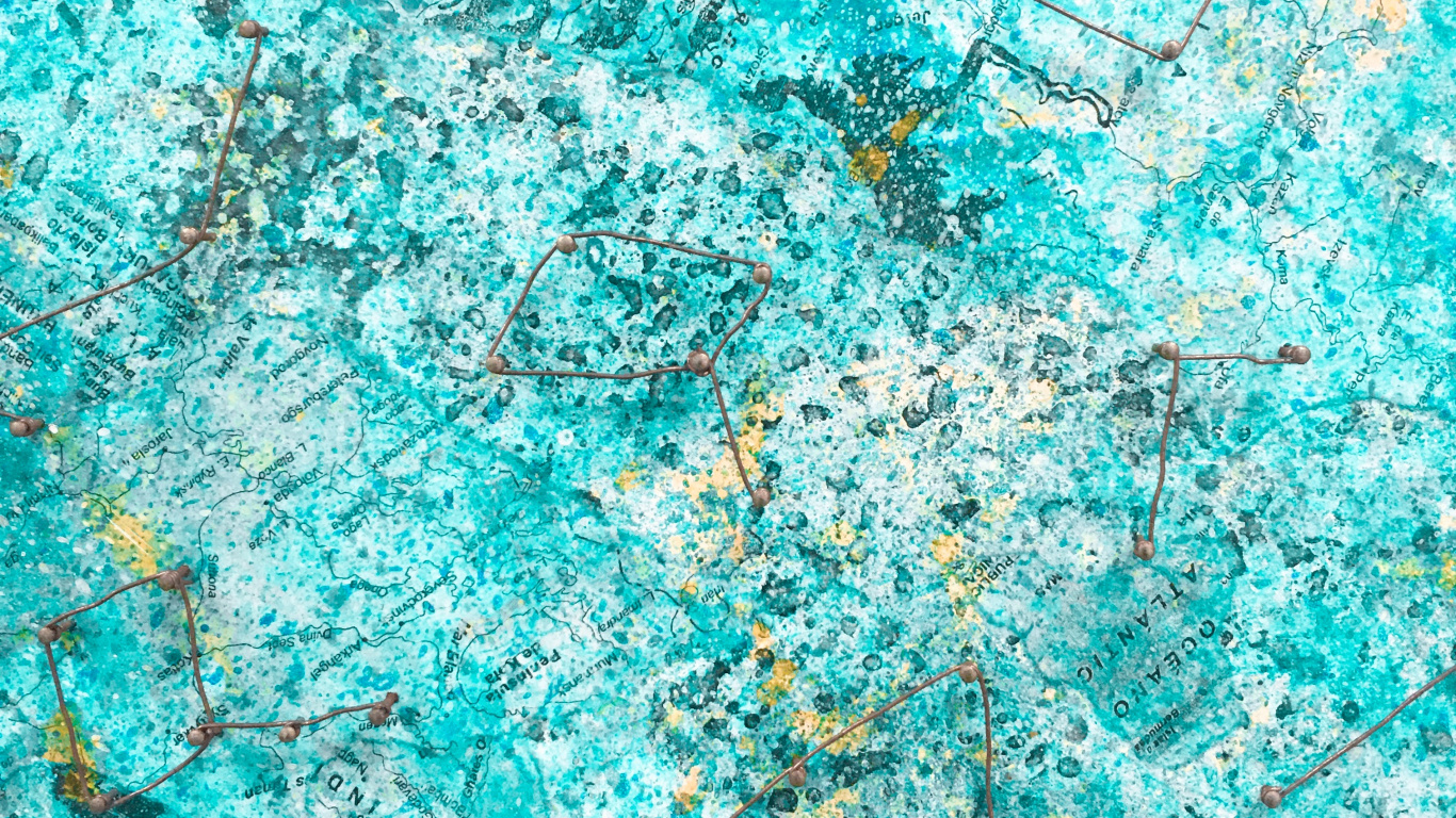 Peinture Abstraite Bleue et Brune. Wallpaper in 1366x768 Resolution