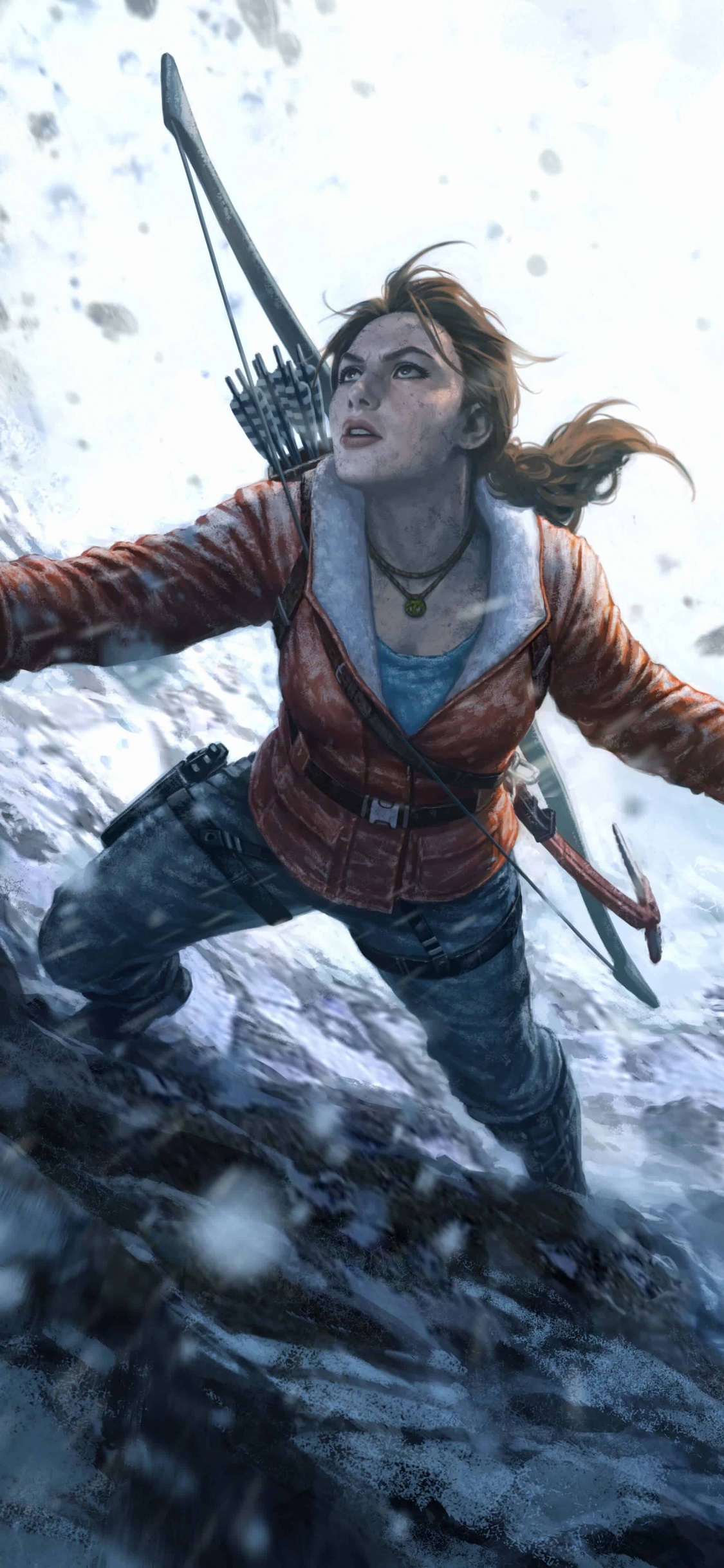 Tomb Raider, Rise of The Tomb Raider, Lara Croft, Aventura, Agua. Wallpaper in 1125x2436 Resolution