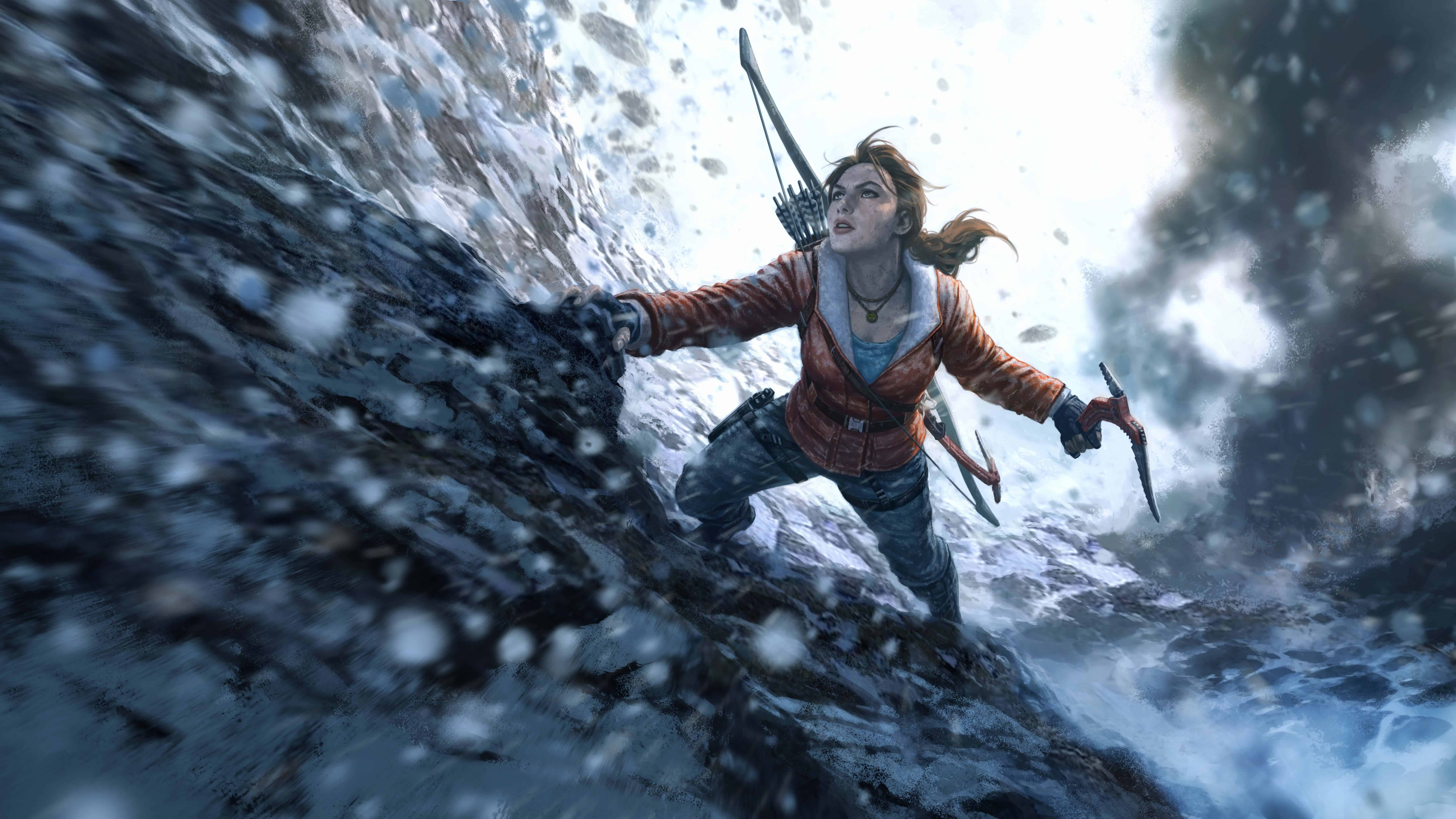 Tomb Raider, Lieu de Celui de Tomb Raider, Lara Croft, Aventure, Eau. Wallpaper in 7680x4320 Resolution