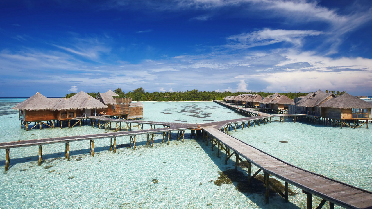 Brown Wooden Dock on Body of Water During Daytime. Wallpaper in 1280x720 Resolution