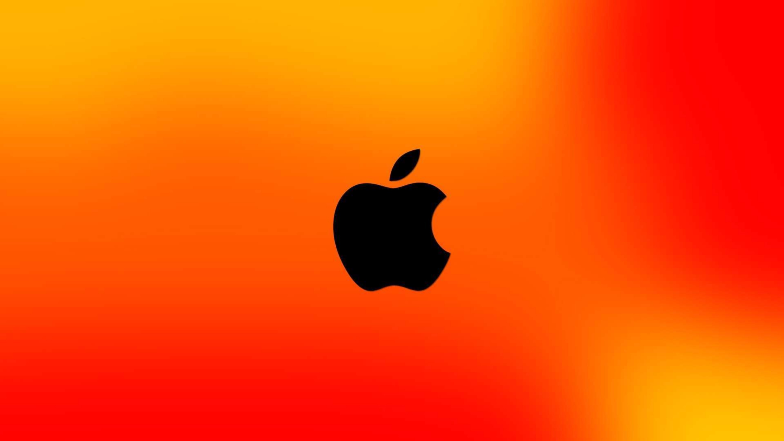 Apple, Orange, Gelb, Baum, Firmenzeichen. Wallpaper in 2560x1440 Resolution