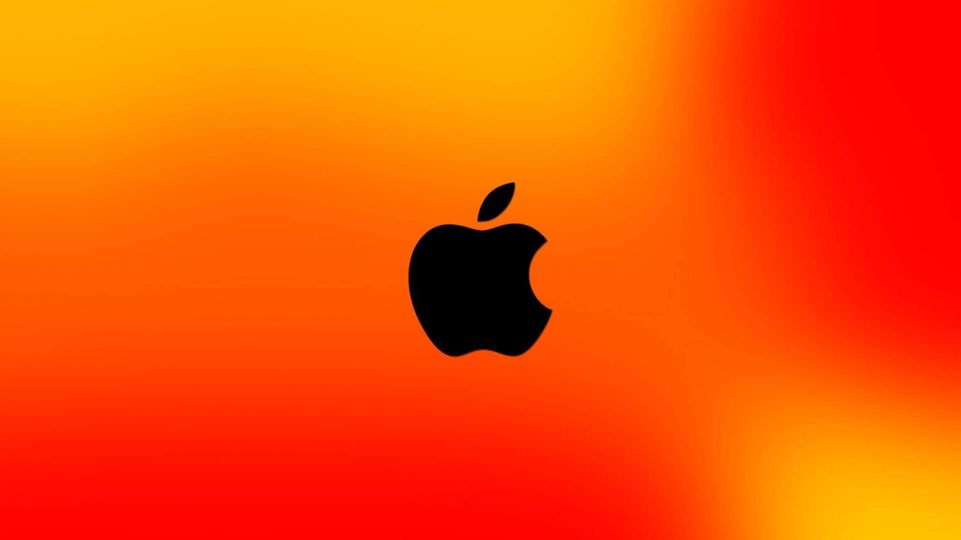 Apple, Naranja, Rojo, Amarillo, Gráficos. Wallpaper in 1366x768 Resolution