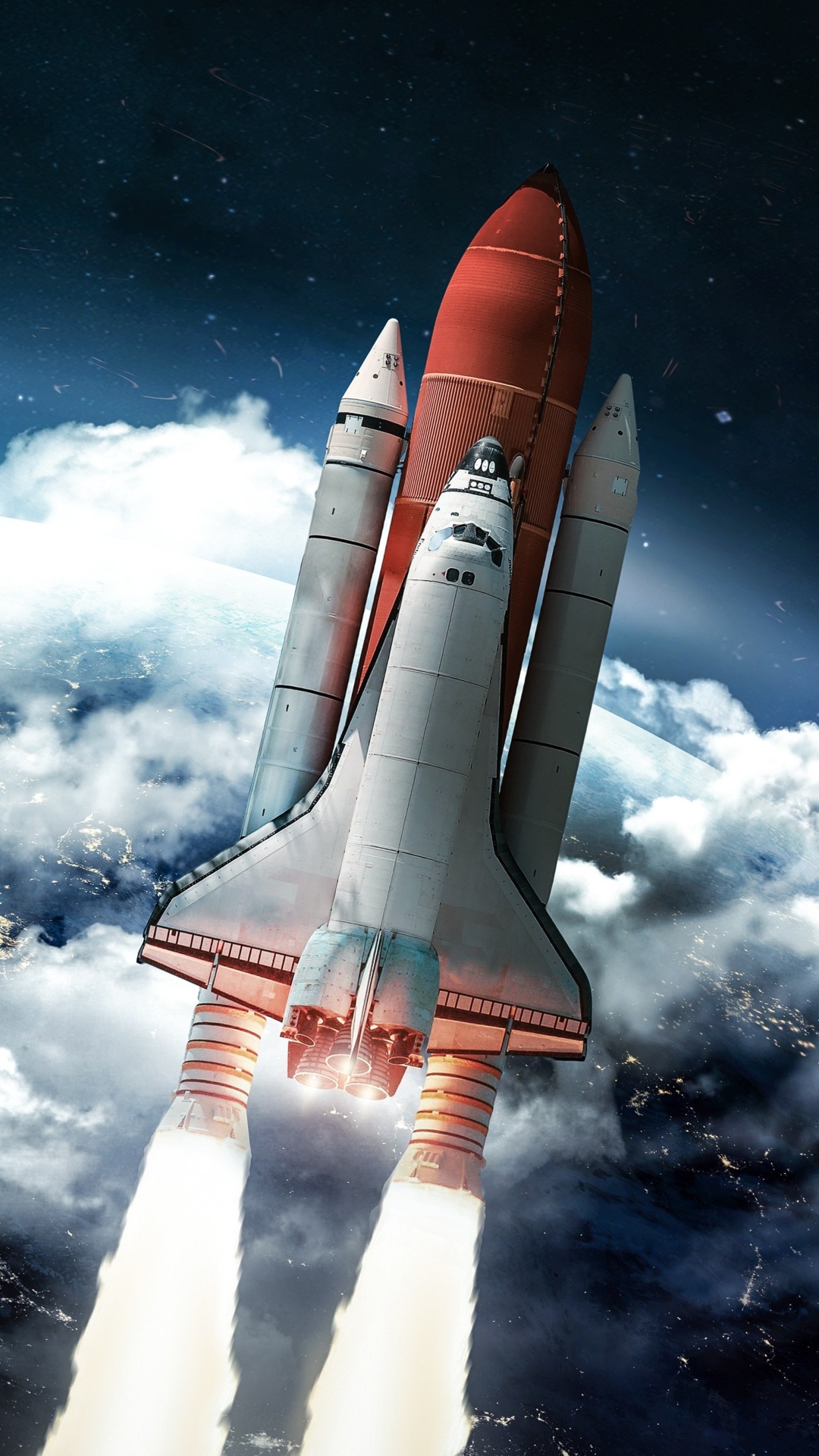 Rocket, Rocket Launch, Cloud, Aircraft, Gesture. Wallpaper in 1080x1920 Resolution