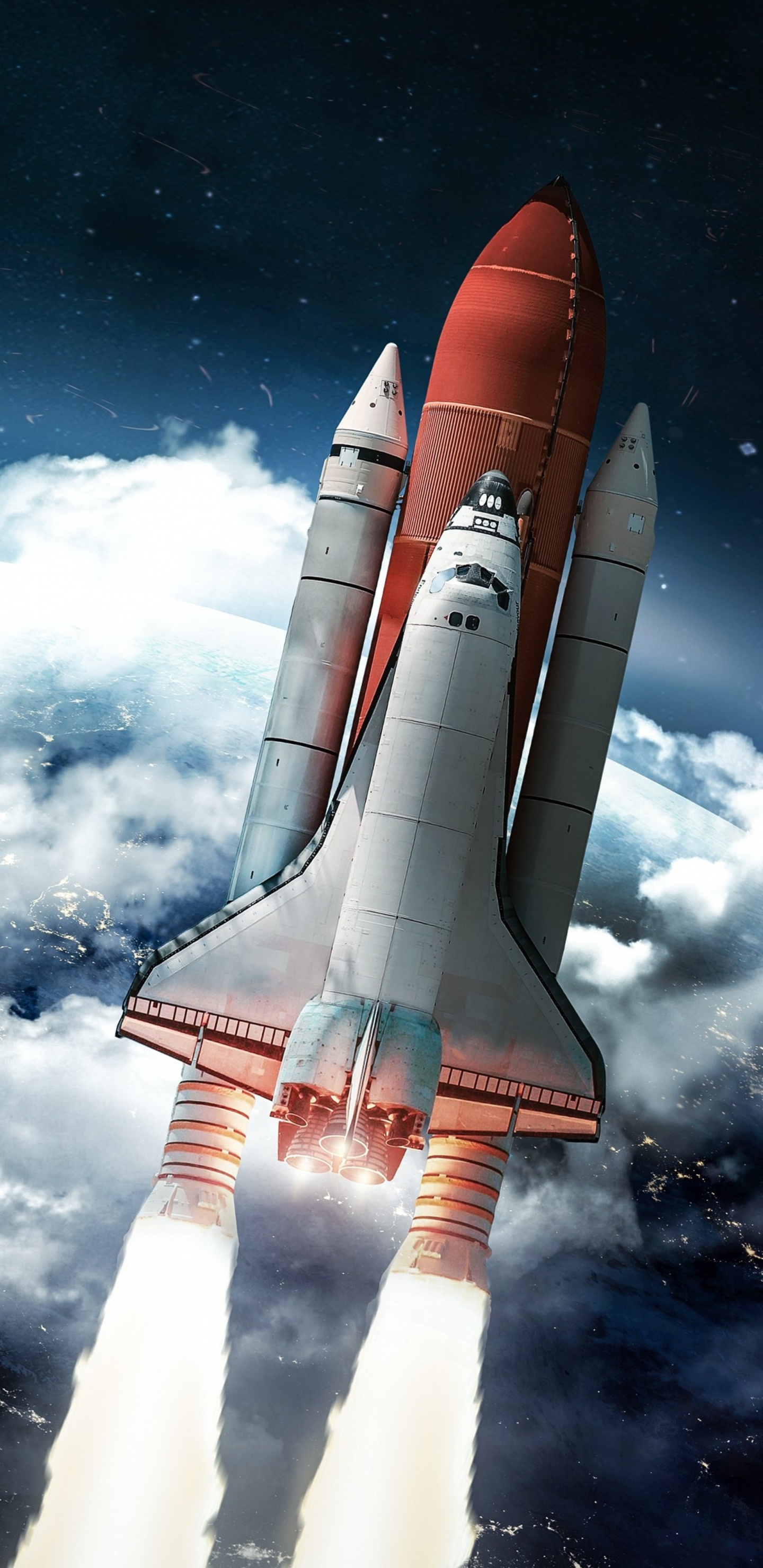 Rocket, Rocket Launch, Cloud, Aircraft, Gesture. Wallpaper in 1440x2960 Resolution