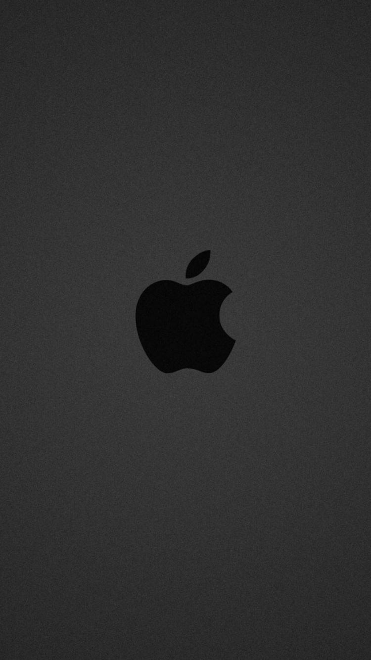 Apple Logo on Gray Surface. Wallpaper in 750x1334 Resolution