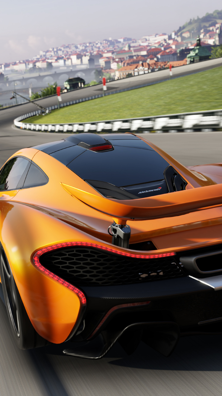 Lamborghini Aventador Naranja en la Carretera Durante el Día. Wallpaper in 750x1334 Resolution