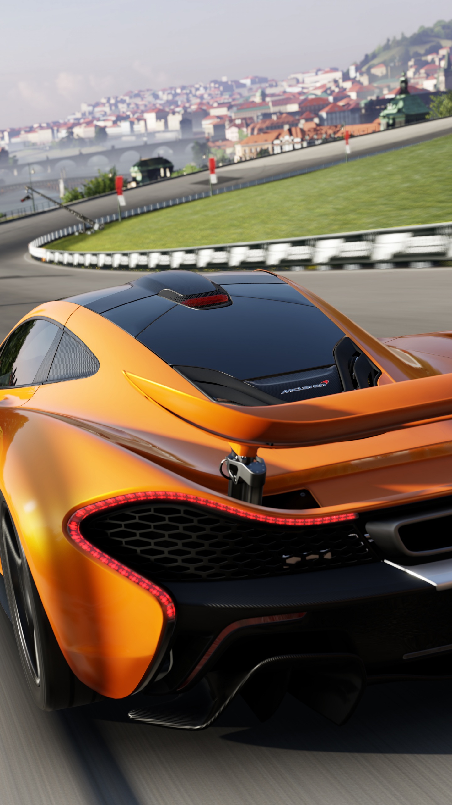 Orange Lamborghini Aventador on Road During Daytime. Wallpaper in 1440x2560 Resolution