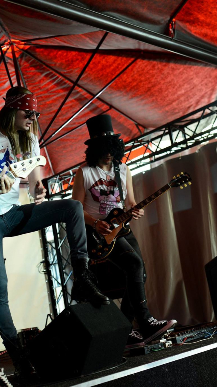 Stage, Guitar, Rock Concert, Bassist, Session Musician. Wallpaper in 750x1334 Resolution