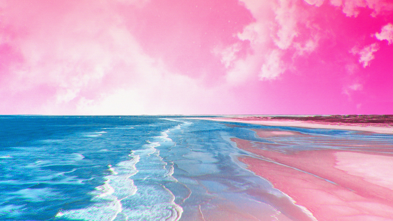 Strand, Meer, Wasser, Cloud, Wasserressourcen. Wallpaper in 1366x768 Resolution