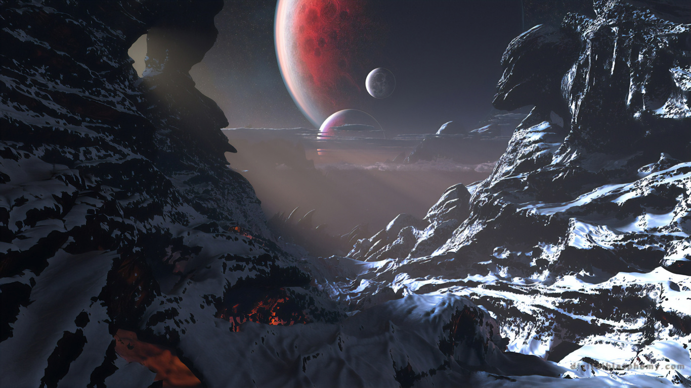 Vulcan Planet, Planet, Art, Atmosphere, World. Wallpaper in 1366x768 Resolution